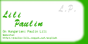 lili paulin business card